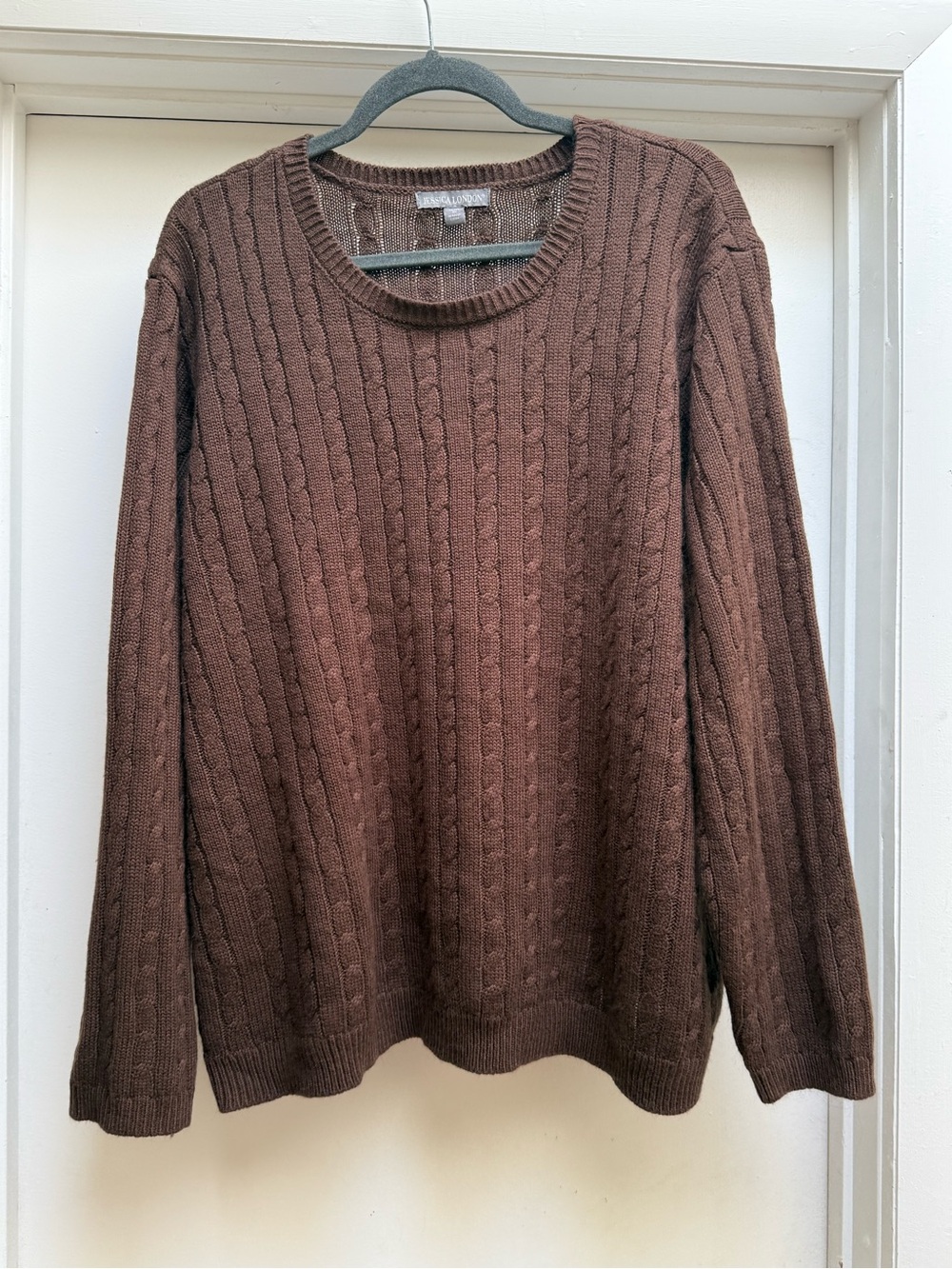 Jessica London Cable Knit Crewneck Sweater